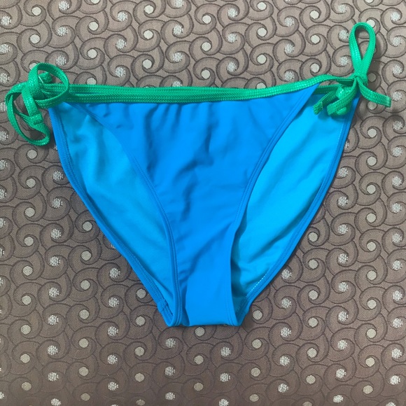 NWT OP Blue and Green Shimmer Bikini Bottom - Picture 2 of 6